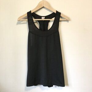Athletic Works Black Womens Two Fabric Mesh Dri More Tech Racerback Tank Top